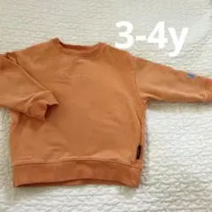コニー　オレンジ　バターコットンスウェット　トレーナー　3-4y
