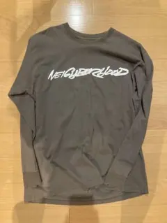 新品未使用 ネイバーフッド ロンT グレー M NEIGHBORHOOD ネイバーフッド ロゴ プリント ロングTシャツ