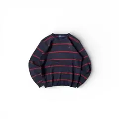 1990s polo cotton striped sweater