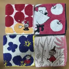 ムーミン　ミー　キャラクター刺繍ハンドタオルセット　4枚　まとめ　バラ売り可