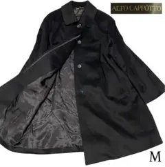 カシミヤ100%×極美品【ALTO CAPPOTTO】マキシ丈ロングコート 黒M