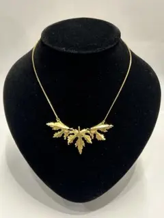 ネックレス リーフネックレス ゴールドカラー ヴィンテージアクセサリー