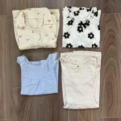 【美品】女の子 半袖 トップス Tシャツ ワンピース セット 110cm 夏服