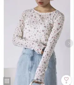 エヘカソポ ehka sopo花柄シアーカットソー （キナリ）のサムネイル