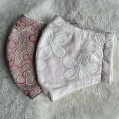 ハンドメイド・布マスク２枚セット⑪