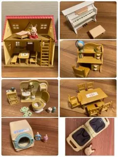 はじめてのシルバニアファミリー 箱付き　＋　家具色々　セット