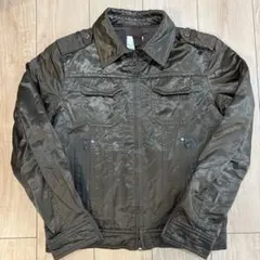 【希少/羊革使用】DIESEL ディーゼル ナイロンジャケット　カーキ　S