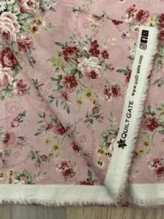QUILT GATE 花柄プリント生地 ピンク