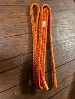 正絹　帯締め　大丸誂　鮮やかなオレンジ色　未使用品