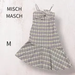 MISCH MASCH チェック柄　ワンピース リボン アシンメトリー フレアのサムネイル