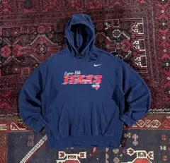 NIKE ナイキ カレッジロゴ プルオーバー パーカー ネイビー L
