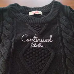 PINKlette ピンクラテ セーター 160 黒 ケーブルニットセーター