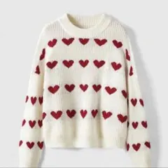 SHEIN ハート柄♡ ニットセーター Lサイズ