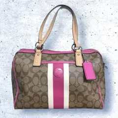 激レア コーチ ピンク　シグネチャー　ミニボストン Y2K 00s アーカイブ