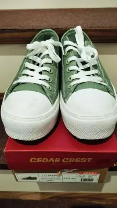 CEDAR CREST グリーンスニーカー 25cm