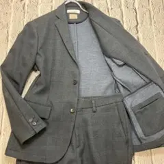 美品 ユナイテッドアローズ 洗える 東レ グレンチェック スーツセットアップ