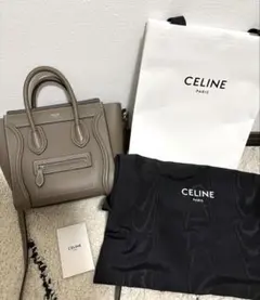 CELINE セリーヌ ラゲージ ナノ グレージュ - メルカリ