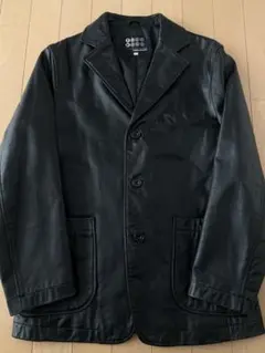 たか 美品 タケオキクチ テーラードレザージャケット ブラック メンズ TAKEO KIKUCHI】【コレクション】【アウター】タケオキクチ『レザー