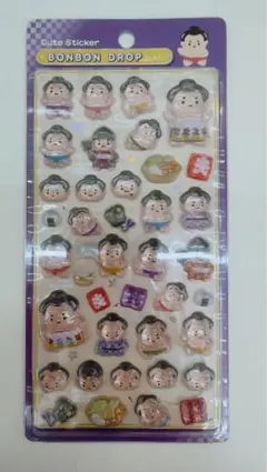 新品未開封　正規品　お相撲さん　ボンボンドロップシール　和柄