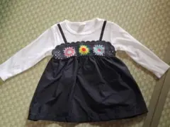 《美品》プチジャム 長袖チュニック カラフル刺繍　100cm