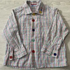 ミキハウス チェック柄 長袖シャツ T90-G13