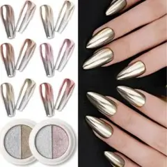 ミラーパウダー　ジェルネイル　シルバー　ゴールド　パウダー