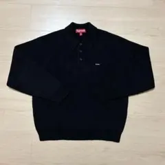 Small Box Polo Sweater 2025fw 黒 Supreme Small Box Polo Sweater Black メンズ - FW23 - JP