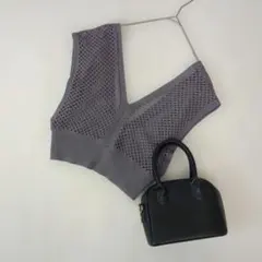 LOWRYS FARM ビスチェ 美品 2way 透かし編み パープル 春秋