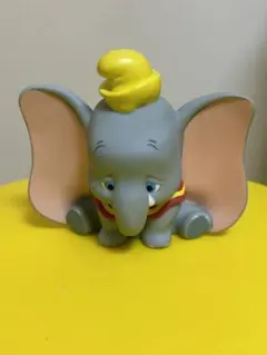 レトロ　ディズニー　泣き顔ダンボ ソフビフィギュア　貯金箱