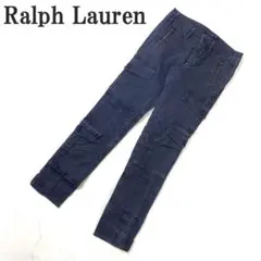 ラルフローレン カーゴパンツ チノパン 綿 スリム ネイビー ２ C5092
