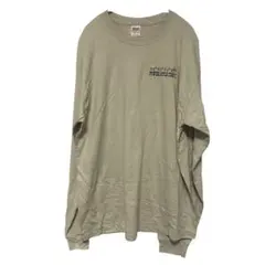 アンビル 刺繍 長袖Tシャツ クルーネック リブ袖 XL 薄茶 綿 お出かけのサムネイル