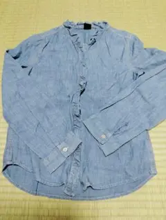GAP140　デニムフリルシャツ