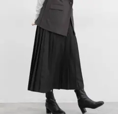 ハニーズ　ロングプリーツスカート　マキシスカート　ブラック　XL　大きいサイズ