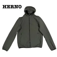HERNO ラミナー フーデッドジャケット 48 カーキ ナイロンブルゾン 撥水のサムネイル