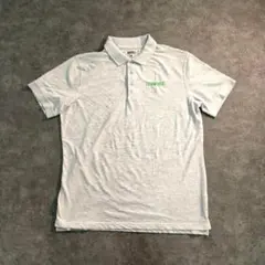 【Edwards】刺繍　ポロシャツ　グレー　ストリート古着used SM9