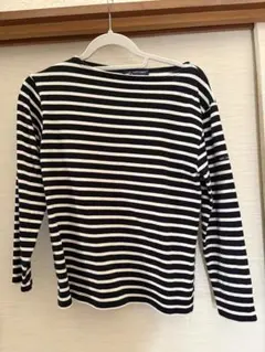 SAINT JAMES 黒と白のストライプ長袖Tシャツ