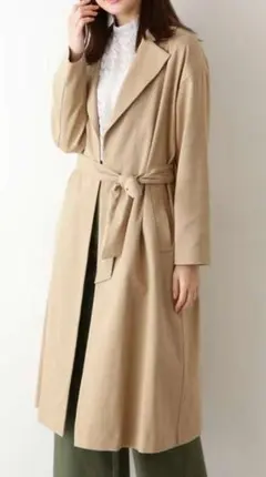 新品 NATURAL BEAUTY BASIC麻混オックスコート