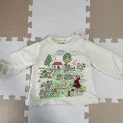 長袖Tシャツ 花柄 イラスト付き　ニットプランナー　90