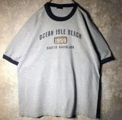 【ヴィンテージ】ロゴプリントTシャツ バイヤス加工 半袖 古着