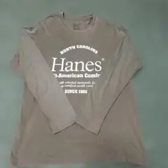 Hanes メンズ L Lカーキ?!ロンTシャツのサムネイル