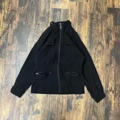 レディース ブルゾン ウエストゴムあり L 古着 内側水玉模様