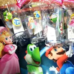 スーパーマリオ・クリアファイル全４種+オリジナルコップ全４種