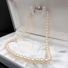 【テリ強】　本真珠　パール　ネックレス　6.3-7.0.mm　25.49g