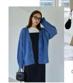 mysa ニットカーディガン　L ブルー　田中里奈　しまむら　コラボ
