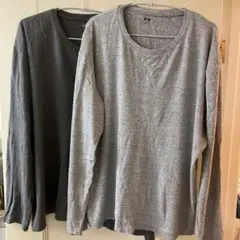 ユニクロ☆ソフトタッチクルーネックT 長袖　XLサイズ 2枚