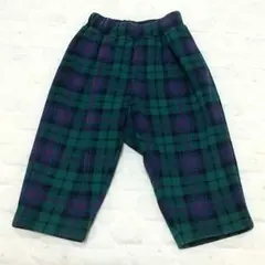 chil2 グリーンチェックパンツ 80