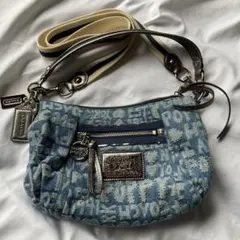 COACH POPPY セミショルダーバッグ　2way ロゴ　デニム　y2k
