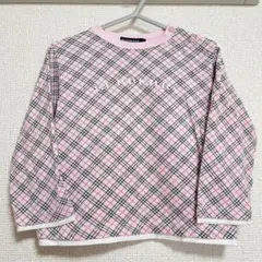 綿100% バーバリー　トップス　長袖　90cm ピンク　チェック柄のサムネイル