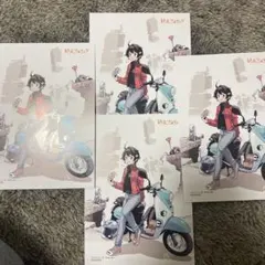 週末ツーリング　アニメイラスト 4枚セット バイクキャラクター