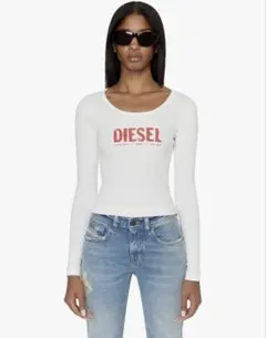 DIESEL 長袖　リブ　Tシャツ ショート丈